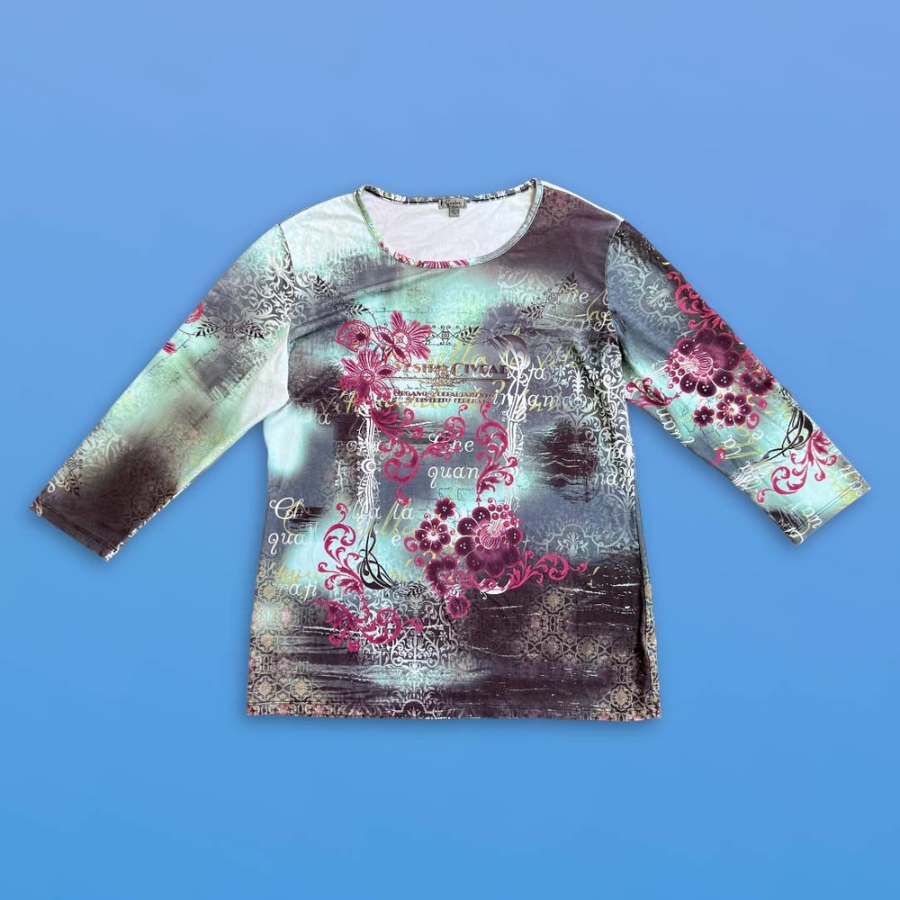 vintage caia all over graphic print shirt
